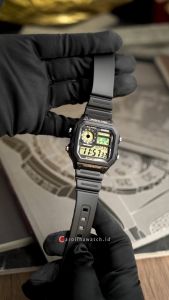 Jam Tangan Pria Casio General AE-1200WH-1B Digital Dial Black Resin Band