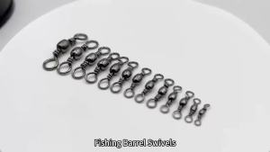 100Pcs Fishing Rolling Swivel Snap Drag Stainless Steel Fishhooks Swivel Fishing Line Connector Saltwater Freshwater【SMQ】