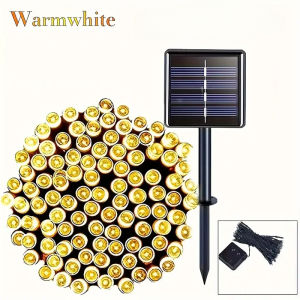 Đèn LED Nhiều Màu Năng Lượng Mặt Trời Dây Đèn Pháo 30M Chống Nước Ngoài Trời Rèm Garland Cho Sân Vườn Trang Trí Ngày Lễ Giáng Sinh
