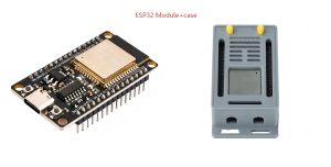 diymore | 30-Pin ESP32 WIFI/BT Development Board Expansion Enclosure Case with Type-C Port and Open GPIO Pin Design 3D Printed Grey Shell