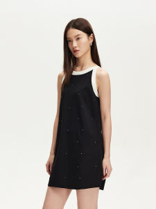 Vero Moda Slim Fit Short Dress Bright Diamond Color Block Summer City Commute Street Style Office Date A-Line Skirt