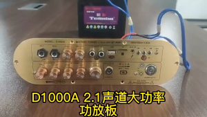【Original American Imported Chip】D1000A 2.1 Channel Bluetooth Stereo Multi-function Digital Amplifier Board High And Low Pitch Subwoofer High Power 5.0 Bluetooth Reverberation Rechargeable Microphone Karaoke