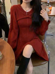 LIRUSHAN | Đầm Len Knit Pháp Sang Trọng