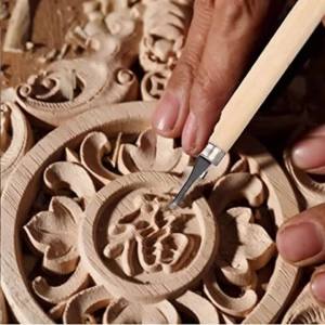 Bộ Dụng Cụ Điêu Khắc Gỗ Thủ Công Dao Khắc Thép Dùng Cho Nghệ Thuật Chế Tác Gỗ Dụng Cụ Khắc Gỗ Sồi Da.