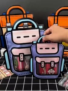 🔥Wishwa👍 Portable Gift Bag Children's Day Gift Packaging Birthday Gift bag Cartoon Candy Bags Cute Backpack Cartoon Snack Sealing Packaging Bag Gift Bag