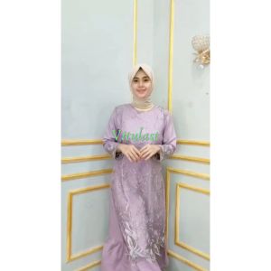Gamis Brukat Tile Mutiara Tebal Premium: Desain Elegan untuk Acara Formal