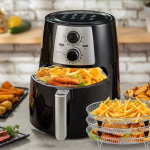 Air Fryer Rack Baking Tray Stackable Grilling304Stainless Steel Airfryer Oven Grill Steamer Cooker Kitchen Gadgets Cooking Tools