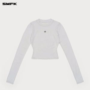 SMFK | Genetic Technology Acetic Acid Sports Top Short Simple Print Casual Fitted