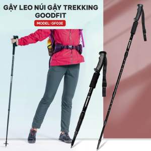 Gậy leo núi gậy trekking GoodFit chính hãng gấp khúc dùng du lịch phượt dã ngoại GF03E