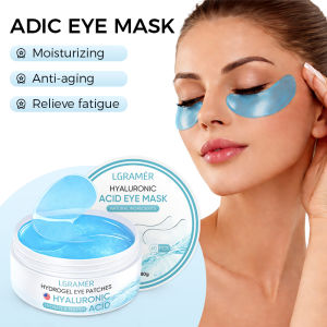 60PCS Collagen Gel Eye Patches with Hyaluronic Acid Hydrating Under Eye Mask for Puffy Eyes Dark Circles Eye Bags & Fine Line