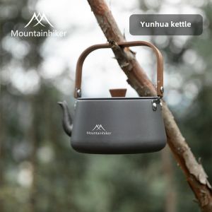 MOUNTAINHIKER Camping Style Outdoor Travel Kettle Lightweight Portable Picnic Aluminum Alloy 1.1L Teapot Coffee Pot