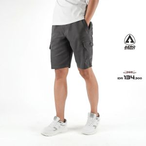 Aerostreet Cargo Pendek Aksa Abu Tua Celana Cargo ECAAA