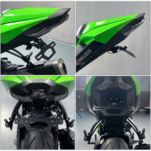 ZX6R 2024 Hidden License Plate Holder For KAWASAKI ZX-6R NINJA ZX 636 2025 Motorcycle Tail Tidy Rear Fender Eliminator LED Light