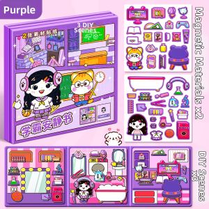 TANGJIUGONG | Magnetic Quiet Book for Girls Role Playing and Dress-up DIY Stickers
