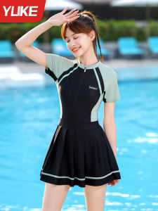 Conservative Womens One-Piece Swimsuit Sensual Thermal Bathing Suit plus Size Body Covering High-End Feel Summer 2025