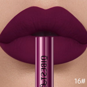 QIBEST Matte Liquid ลิปสติก Waterproof Long Lasting Velvet Lip Gloss Tint Tube Matte Nude Pigment Red Lipgloss Lips แต่งหน้า