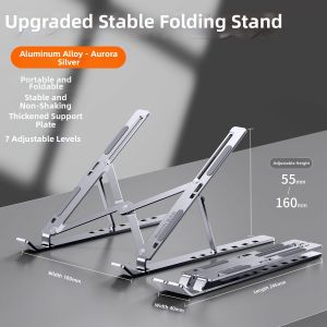 RIKSOIN | Foldable Adjustable Height Portable Carbon Steel Laptop Stand for Heat Dissipation