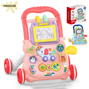 PANGDUBE Early Educational Baby Walker with Artboard Toy Baby Activities Learning Walking Toys Walkers for Baby Assisted Walking