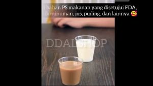 Gelas Sloki Aesthetic Transparan Bening Cup Mini untuk Puding Jus Dessert Air zamzam bahan PS