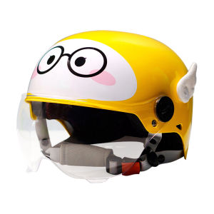 Powda B621 Half-face Motorcycle Helmet Open-face Double-layer Visor Cycling/Bicycle Vintage Helmet Protective Cap