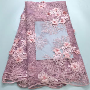 2024 French Lace Fabric Mesh Tulle Lace Fabric 2024 High Quality 5 Yard Nigerian Embroidered Bride Wedding Dress for Women A3870