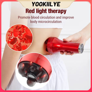 YOOKIILYE เครื่องนวดไฟฟ้าเครื่องนวดชุดกระชับสัดส่วนของมนุษย์เครื่องดูดไขมันสีแดงอ่อนเครื่องนวดเผาผลาญไขมันการระบายน้ำเหลือง