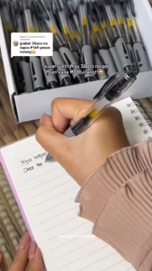 50 Pcs Gel Pen 0.5mm Press Sign Pens Student Writing Stationery Ballpen wholesale School Supplies ballpen sign pen