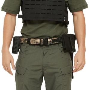 Tactical Two-Layer Lightweight Belt for Outdoor Sports by WZJP Camouflage Eye Lens Snake Buckle Molle Waist Seal for Men and Women