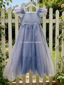 Aesthetic Elsa Princess Style Flying Sleeve Girls Dress