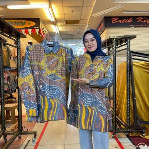 Baju Batik Tunik | Batik Couple Elegan | Batik Sarimbitan | Seragam Batik Guru | Bahan Katun Solo Lapisan Furing Trikod