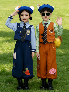 BEIMENGFAN | Children Halloween Zootopia Judy Police Costume Fox Nick