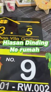 Decor Art - 30x20 Cm Hiasan Dinding Plat Nomor Rumah/Dekorasi No Rumah/Papan Nomor Rumah - ALM 1