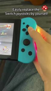 GAMINJA Wireless Switch Joypad Controller With RGB Lamp For Switch Game Console L/R Handle Grip With Wake Up Screenshot Function