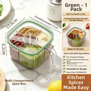 SIVASS | Multipurpose Seasoning Organizer Food Grade Salt and Pepper Container