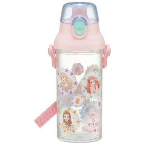Skeda Childrens Direct Drinking Water Cup Ultra-light Leak-proof Plastic Transparent Strap-calibrated Water Bottle 480ml