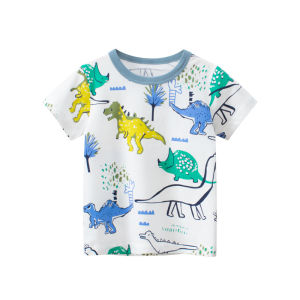 Dinosaur Print Cotton T-Shirts for Boys