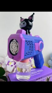 Mini Electric Foaming  Bubble Gun With Light Effect Toys For Kids