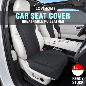 SG Car Seat Cover 3mm PU Leather Breathable Non Slip Full Set Backrest Front Rear Seat Protector Car Accessories