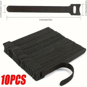10-100pcsReleasable Cable Organizer Ties Mouse Earphones Wire Management Nylon Cable Ties Reusable Loop Hoop Tape Straps Tie