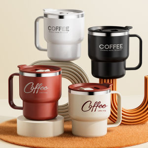 400ML Milk Coffee Mug Stainless Steel Coffee Mug With Handle Portable Double Layer Sealed Leak-proof Drinking Thermal Water Cup