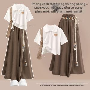 NUMEN BUTTON | Combo Áo Thun và Váy Ngắn Thời Trang Mùa Hè Kích Cỡ Lớn