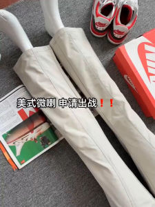 Quick Dry Straight Leg Workwear Pants Mens Summer Thin Outdoor Casual Trousers American Style Slash Micro Flared Pants