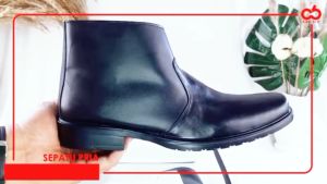 CBR SIX Sepatu formar boot PDH pria / Sepatu dinas kantor / berbahan kulit sapi / Hitam TFC 402