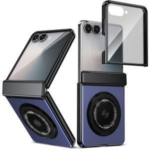 szhaiyu | 360° Rotating Ring Stand Magnetic Phone Case For Samsung Galaxy Z Flip 8 7 FE 6 5 4 With Hinge Screen Protector Cover