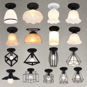 American Simple Single Head Ceiling Light Nordic Modern Entrance Balcony Bedroom Small Pendant Light LED Hallway Corridor Lamps