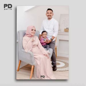 Cetak Foto Plus Bingkai Aesthetic Ukuran 20R / 45x30 cm Bingkai Foto Murah Tanpa Kaca
