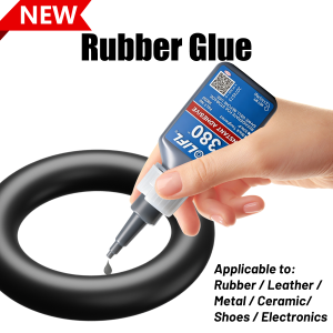 LOOLIFL 380 Black Super Glue Multi-purpose Cyanoacrylate Instant Adhesive Leather for Rubber Tires Strong Bond Liquid Glue Tool