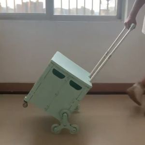 Plastic storage box small cart multifunctional folding shopping cart outdoor stall storage box convenient trolley box