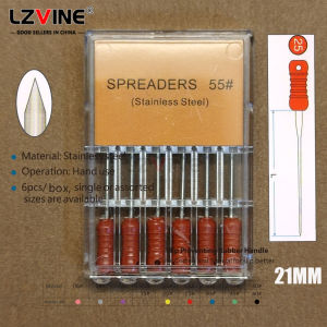6Pcs 31MM Dental Finger Spreaders File Hand Use Stainless Steel 15-40# 06#Root Cannal Endo Files K H Reamers Pluggle Endodontic