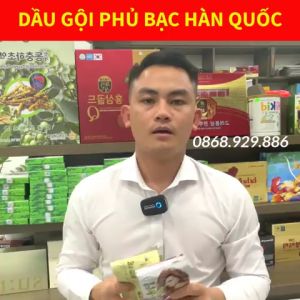 Gội là đen - Dầu gội đen tóc Gội đen oliu gội đen nhân sâm Hàn Quốc 30ml x 10 gói.
